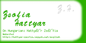 zsofia hattyar business card